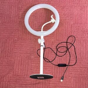 Adjustable 10” White LED Ring Light with Stand